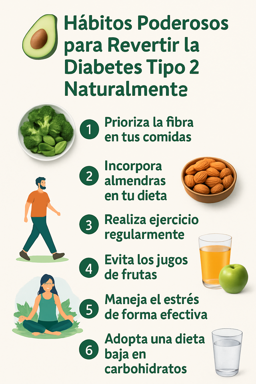 🥑 7 Hábitos Poderosos para Revertir la Diabetes Tipo 2 Naturalmente